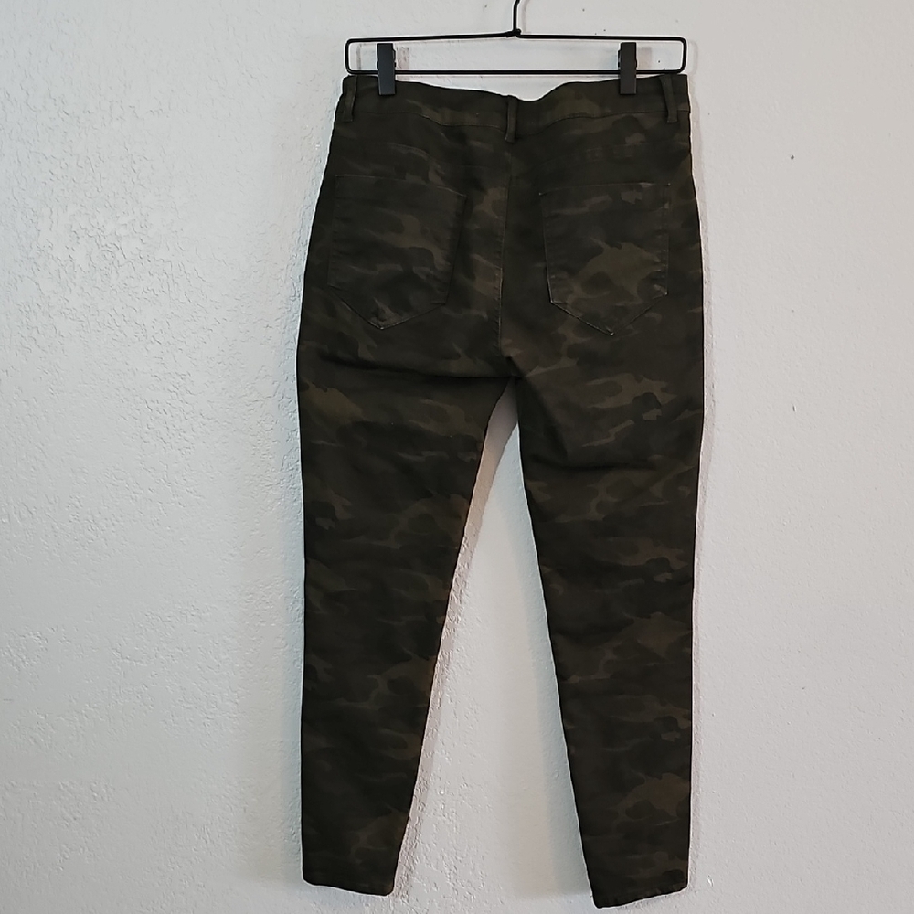 Zara Basic Z1975 Denim Camo Moto Skinny Jeans Womens Size 10 - Picture 5 of 7